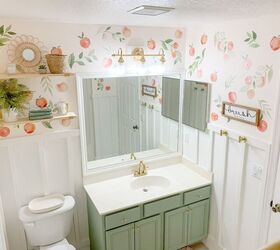 peachy clean bathroom decor