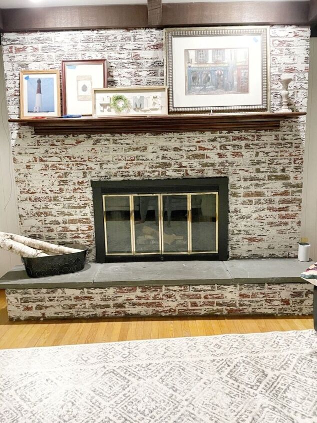 german schmear fire place room makeover