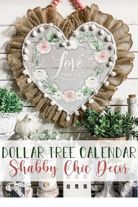 dollar tree calendar diy shabby chic decor