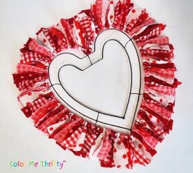 how to create an easy diy heart rag wreath