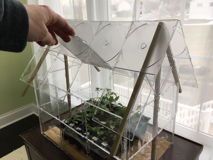 20 ideas that ll get you excited to garden again, CD Case Greenhouse