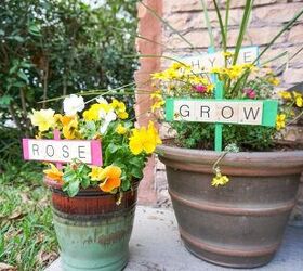 20 ideas that ll get you excited to garden again, Scrabble Tile Plant Markers