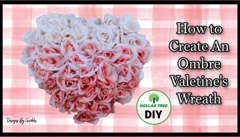 how to make a valentines day ombre wreath