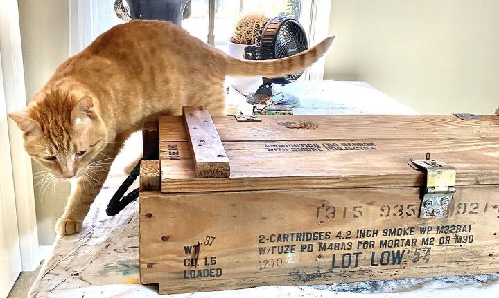 25 times diyers turned old items into something useful, A wooden Korean War ammunition box