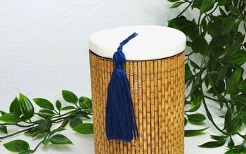 Caja de bambú hecha con una lata