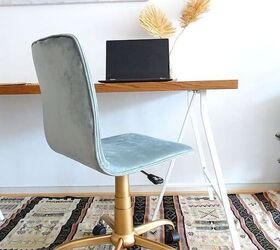 velvet desk chair makeover