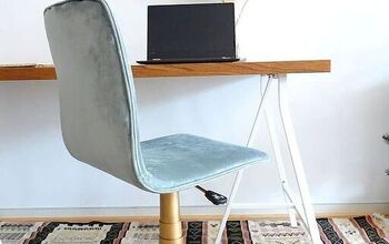Cambio de imagen de una silla de escritorio de terciopelo