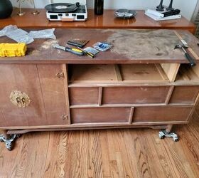 After years of being stored in a barn, this damaged dresser got a stunning new look