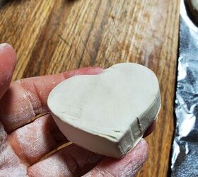 rustic valentine clay heart string