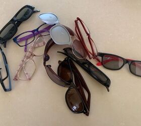 beachy artwork from lots of old eye glasses
