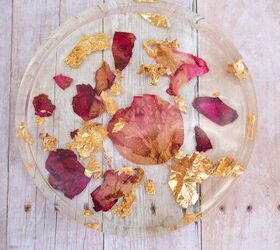 14 ways to use your valentine s day bouquet instead of throwing it out, How to Make a Rose Gold Epoxy Resin Coaster