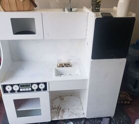 how i made an old toy kitchen into one nicer then my real kitchen