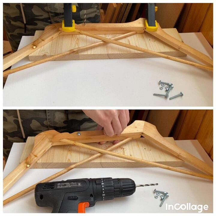 how to make a nightstand from clothes hangers diy side table