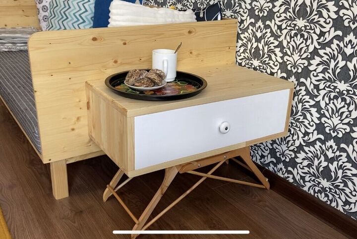 how to make a nightstand from clothes hangers diy side table