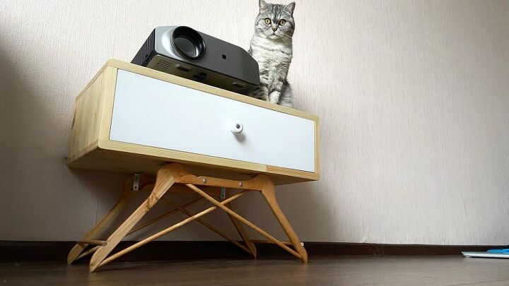 how to make a nightstand from clothes hangers diy side table