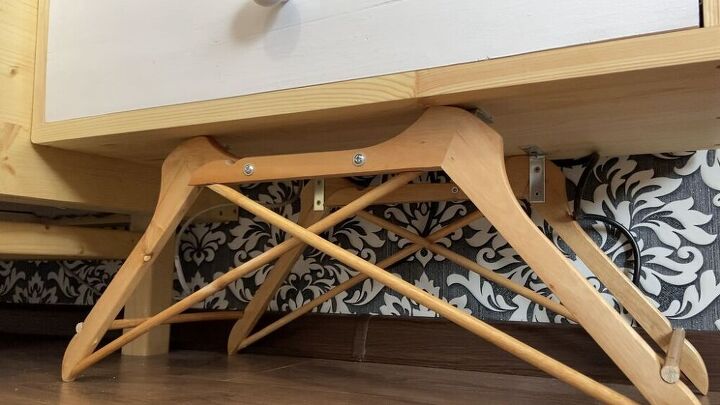 how to make a nightstand from clothes hangers diy side table