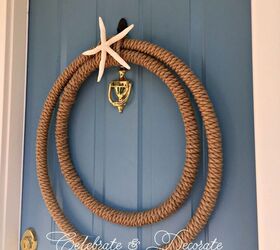 20 ways to add a coastal vibe to your home without being tacky, Use rope in your door wreath