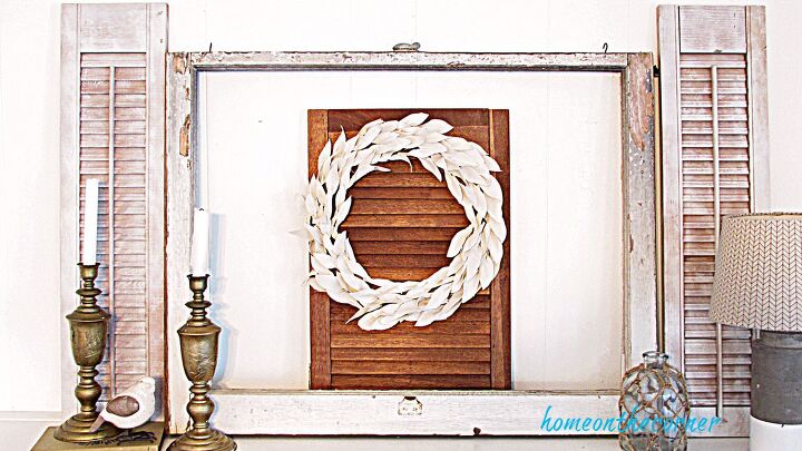 s 20 times diyers made their homes more beautiful with a drop cloth, Hang up a leaf wreath