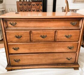 By the 3rd step of this $15 flip, we were totally in love with this dresser