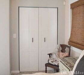 DIY Modern Bifold Closet Door Makeover - Tome una puerta de Drab to Fab