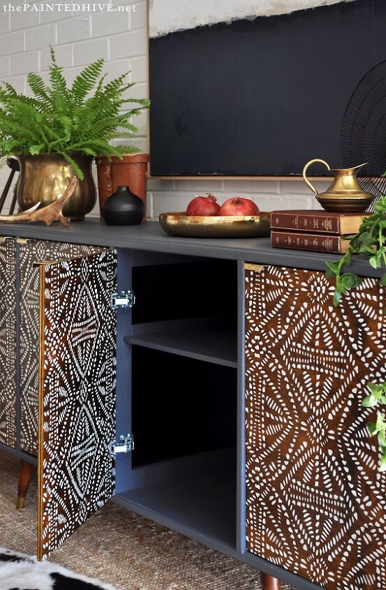 14 stunning furniture flips that have stolen our hearts, Trash to Treasure Tribal Sideboard Makeover