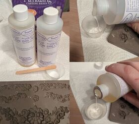 giving an old jewelry cabinet brand new life with stencils transfers