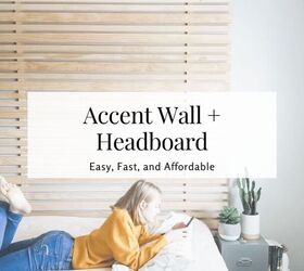 post, Easy and Affordable Accent Wall Headboard