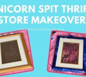 unicorn spit project thrift store frame makeover