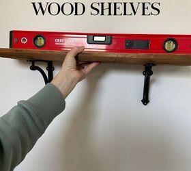 half bath shelving how to hang wood shelves