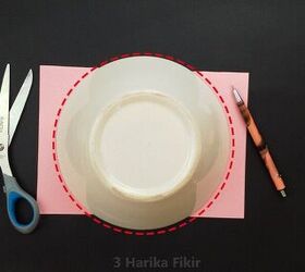Trace a bowl on a piece of paper for this romantic, 5-minute decoration