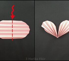 pink heart garland with paper
