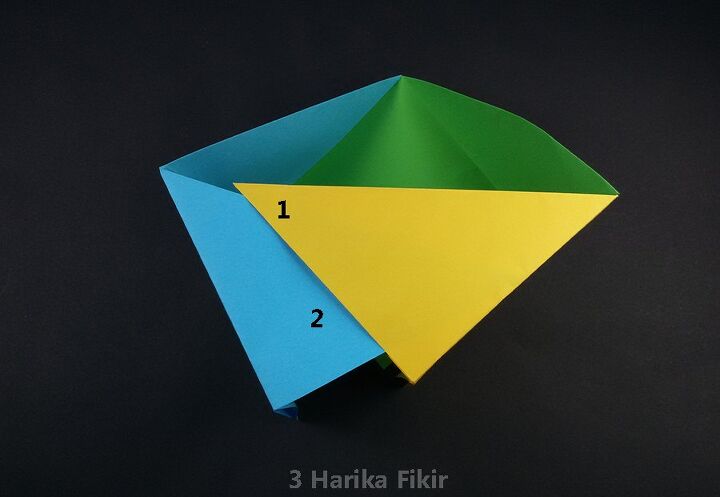 caixa organizadora de origami sem cola