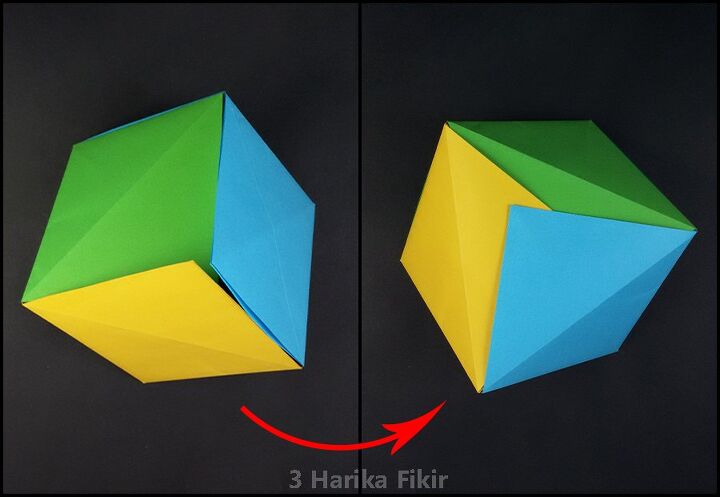 caja organizadora de origami sin pegamento