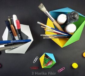 Caja organizadora de origami sin pegamento