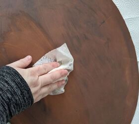 Wipe bleach all over the back of an ugly mirror to give it this designer flip