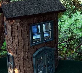how to make a diy log fairy house that looks like magic, DIY log fairy house