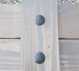 how to make easy diy board and batten shutters, Clavos attached to the shutters
