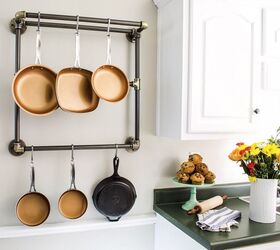 20 unique storage solutions for your kitchen, Industrial pot rack