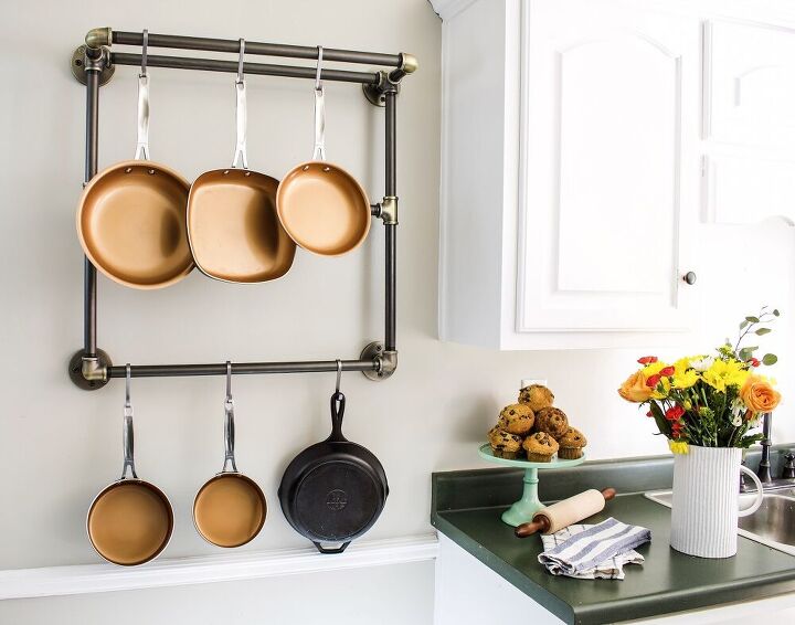 20 unique storage solutions for your kitchen, Industrial pot rack