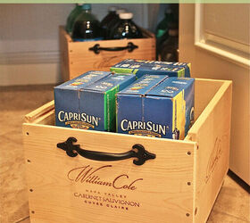 20 soluciones de almacenamiento nicas para su cocina, Caja de vino Up Cycle Recycle con ruedas