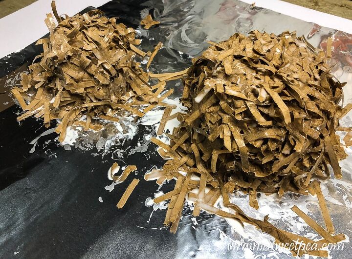 diy shredded paper nest