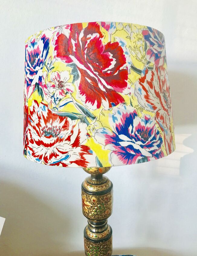 s 20 cute ways to welcome spring next month, Decoupaged floral lampshade