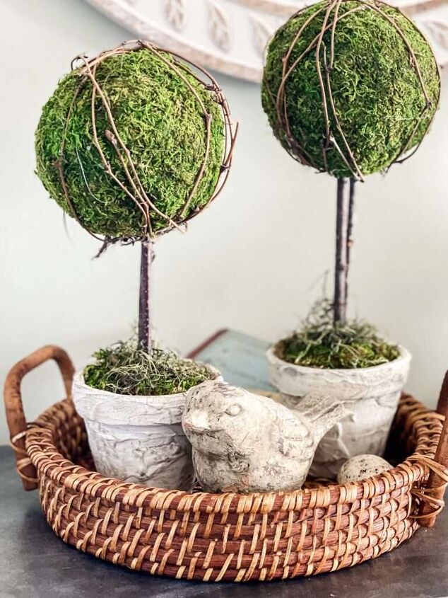 s 20 cute ways to welcome spring next month, Moss ball topiary