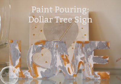 pintando letrero de amor de dollar tree