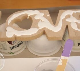 paint pouring dollar tree love sign