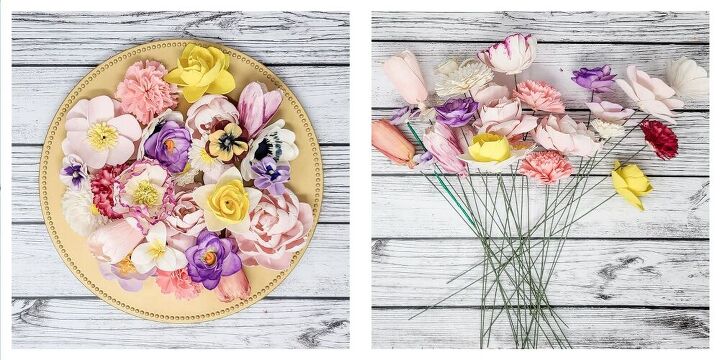 como crear un centro de mesa floral de primavera, Pinta y despunta tus flores
