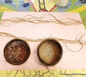 diy christmas gift coconut succulent hanging planters
