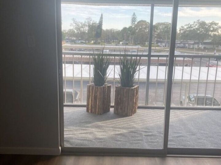 q how can i hide a parking lot view from my lanai