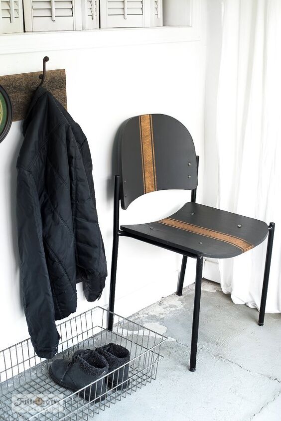 10 ways to upgrade your ugly chairs instead of throwing them out, Add a grain sack stripe