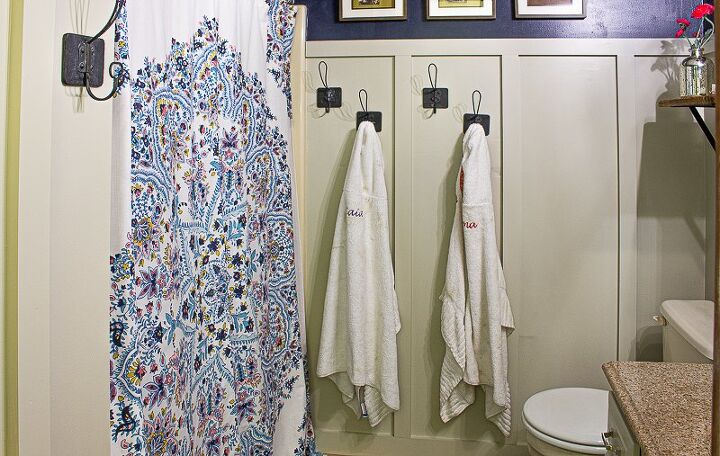 20 bathroom updates that ll make you smile while you brush your teeth, Add board and batten to your walls